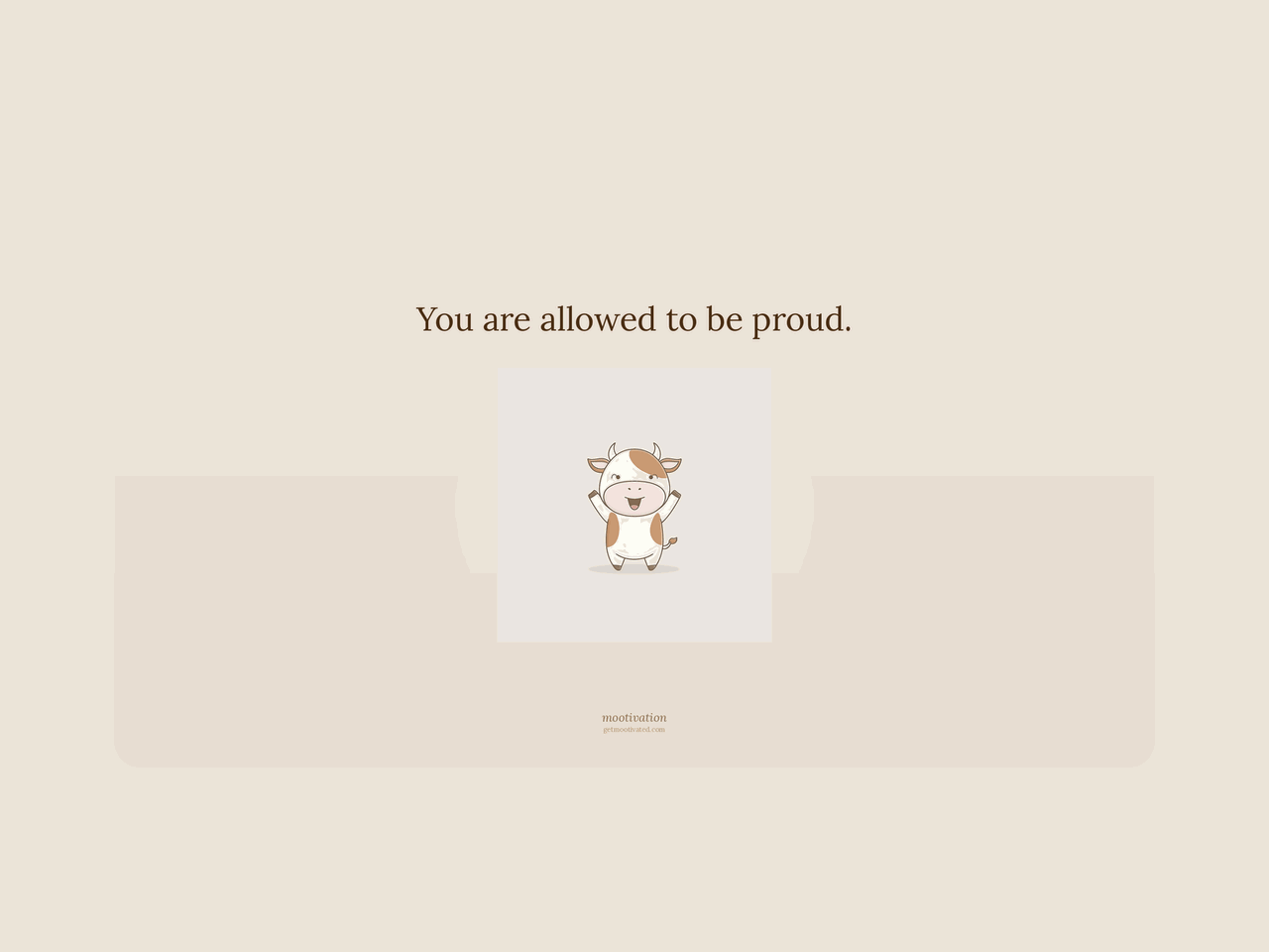 Three desktop wallpapers showing Mootivation designs
